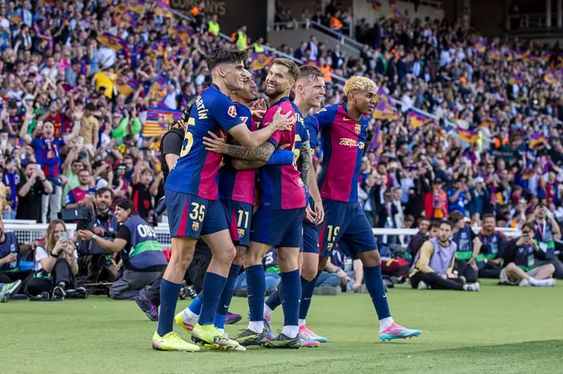 برشلونة يختتم موسم الدوري الإسباني بانتصار على أتلتيك بلباو